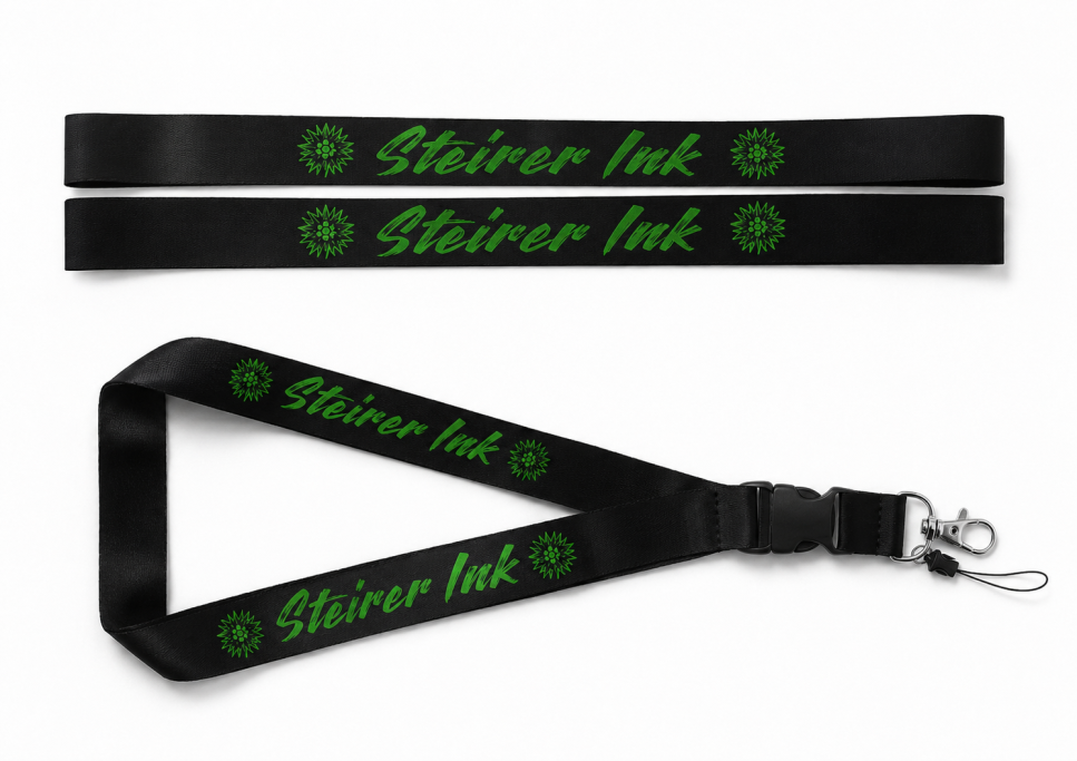 Lanyards Schwarz/grün